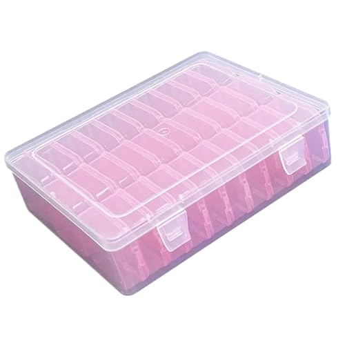 Harilla Klare Schmuck-Organizer-Box mit Deckel, 30 Fächer, vielseitige transparente Aufbewahrungsbox, Perlenbehälter für Perlen, Ringe, Rosa Harilla Klare Schmuck-Organizer-Box mit Deckel, 30 Fächer, vielseitige transparente Aufbewahrungsbox, Perlenbehälter für Perlen, Ringe, Rosa von Harilla