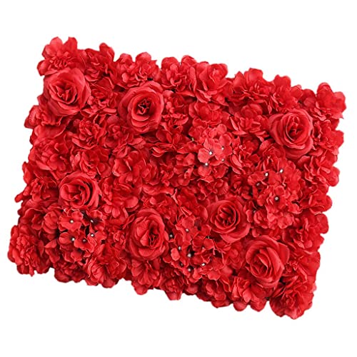 Harilla Romantische Künstliche Blumenwand Panels Hochzeitsort Decor Multicolor, Rot von Harilla