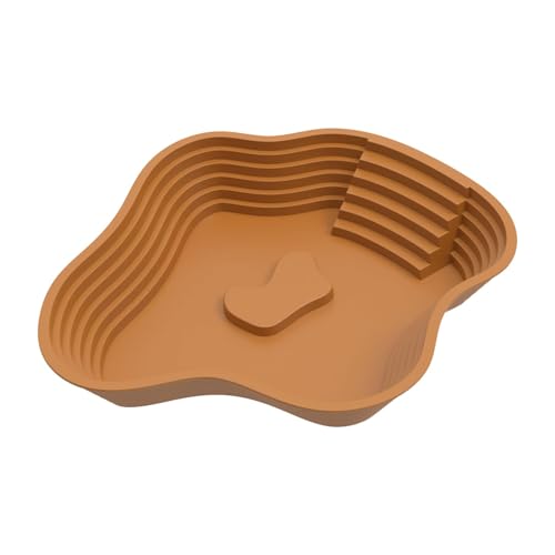 Harilla Schildkröten-Wassernapf mit Rampe, Schildkröten-Badebecken, Aquarium-Ornament, Schildkröten-Aquarium-Sonnenplattform, Futternapf für Schlangen, Hellbraun Harilla Schildkröten-Wassernapf mit Rampe, Schildkröten-Badebecken, Aquarium-Ornament, Schildkröten-Aquarium-Sonnenplattform, Futternapf für Schlangen, Hellbraun von Harilla