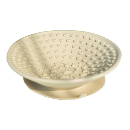 Harilla Slow Feeder Hundenapf Leckerli-Spender für Trockenfutter, Nassfutter und Wasser mit Saugnapf Katzennapf, Beige Harilla Slow Feeder Hundenapf Leckerli-Spender für Trockenfutter, Nassfutter und Wasser mit Saugnapf Katzennapf, Beige von Harilla