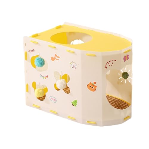 Harilla Tunnel-Katzenhaus-Möbelschutz Großer Raum Multifunktionales Versteck mit Ball für Hauskatzen Haustier Kätzchen Ruhe Schlafen, Gelb Harilla Tunnel-Katzenhaus-Möbelschutz Großer Raum Multifunktionales Versteck mit Ball für Hauskatzen Haustier Kätzchen Ruhe Schlafen, Gelb von Harilla