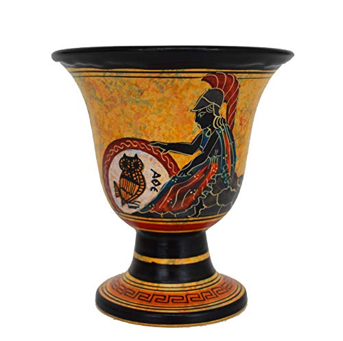 Pythagoras Fair Cup – Göttin Athena handbemalt – Tantalus Pythagoras Gerechtigkeit von Harilla