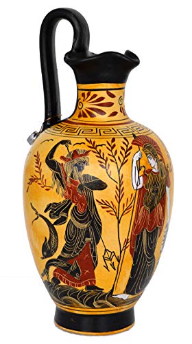 Talos Artifacts Göttin Athena und Poseidon - Dionysus Gott des Weins Oinochoe Amphora Vase Keramik von Harilla