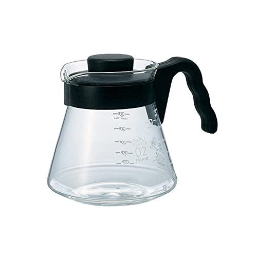 Hario 4977642019126 V60 Coffee Server Carafe 700 ml VCS-02B, Glas, farblos, 17, 3 x 14, 1 x 13 cm von HARIO