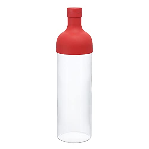 Hario 4977642034419 Filter Bottle 750ml Red FIB-75-R (Japan Import), Kunststoff, rot, 10 x 10 x 25 cm von HARIO