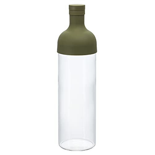 Hario, Filter Bottle, Fib-75-OG, Kunststoff und Glas, olivgrün, 750 ml, 10 x 10 x 25 cm von HARIO