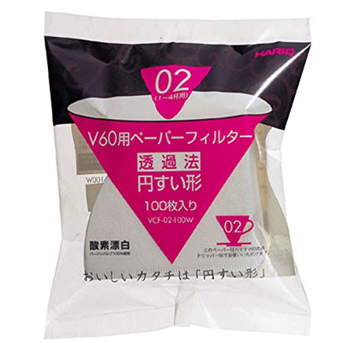 Hario Papierfilter made in Netherlands/Filtertüten Misarashi, mittel für V60-02, 100 Stück von HARIO
