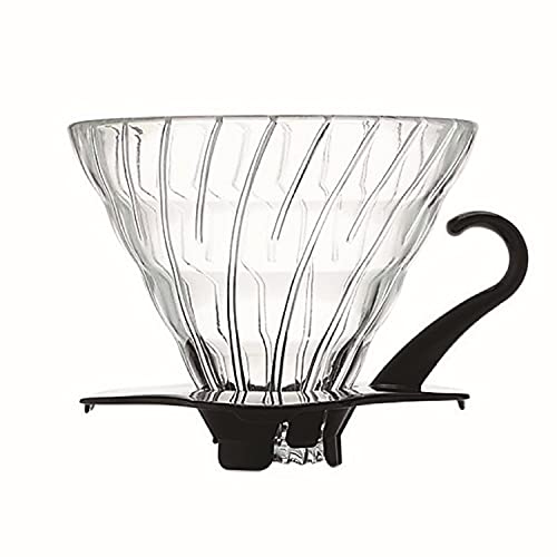 Hario VDG-02B Kaffeefilterhalter, Glas, Schwarz, Size 2 von HARIO