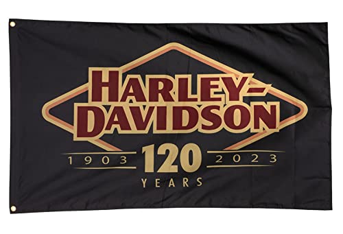 Harley-Davidson Wetterfeste Outdoor-Flagge zum 120. Jahrestag, limitierte Auflage von Harley-Davidson