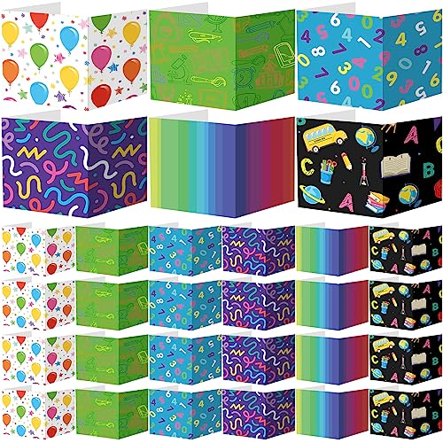Harloon 24 Stück Schreibtischteiler dreifach faltbare Sichtschutzbretter für Schülerschreibtische, Standard-Privatsphäre-Ordner für Schüler, Muster, Schreibtisch-Trennwand, helle Farbe, Test, Zuhause von Harloon
