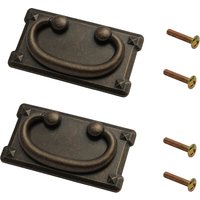 Vintage Drop Henkel Harmac Haus® 2Er Pack Antik Bronze Tropfen Ring Pull Griffe Küche Schrank Kommode von Harmachouse