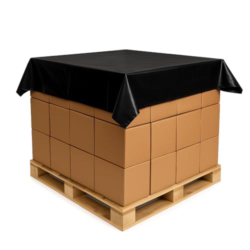 Harmadon Abdeckplane Folie für Paletten 120x150 cm - Abdeckung Schutzhülle Schwarz - Abdeckhaube Staubschutz für Europalette - 30 Mikrometer Dick - Palettenabdeckungen 200 Stück Cloth EKO Harmadon Abdeckplane Folie für Paletten 120x150 cm - Abdeckung Schutzhülle Schwarz - Abdeckhaube Staubschutz für Europalette - 30 Mikrometer Dick - Palettenabdeckungen 200 Stück Cloth EKO von Harmadon