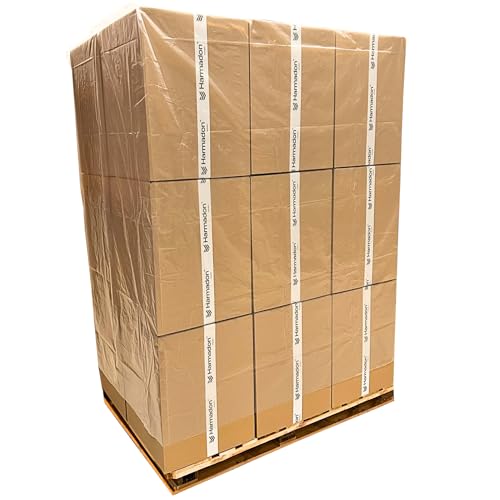 Harmadon Abdeckung für Europalette - Abdeckhaube Wasserdicht und einfach - Palettenhaube 25 Stück - Schutzhülle Paletten und Gitterbox 120x100x150cm - für den Einsatz im Lager von Harmadon