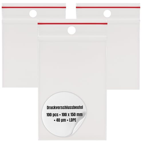 Harmadon Zip Beutel Set 100 Stück 100x150mm - Robuste Druckverschlussbeutel - Transparent Baggys zu Einer Besseren Organisation - Tüten mit Verschluss in vielen Größen - Wiederverwendbar Baggies Harmadon Zip Beutel Set 100 Stück 100x150mm - Robuste Druckverschlussbeutel - Transparent Baggys zu Einer Besseren Organisation - Tüten mit Verschluss in vielen Größen - Wiederverwendbar Baggies von Harmadon