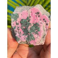 Wunderschöner Cobalto Calcit Mit Malachit Einschlüssen/ Conalto Auf Matrix/Malachit E3005 von HarmonyHolisticsShop
