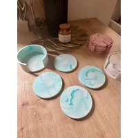 Untersetzer 4Er Set in Batikoptik Untersetzer 4Er Set in Batikoptik von HarmonyHomeCreativ