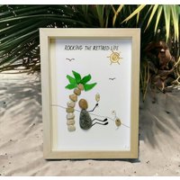 Ruhestand Geschenk/Pebble Art Bild Coworker Abschied von HarmonyPebbleShop