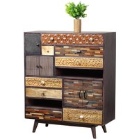 Dekoratives Sideboard Holz MDF 121 cm hoch Bunt Modern von Harms Import