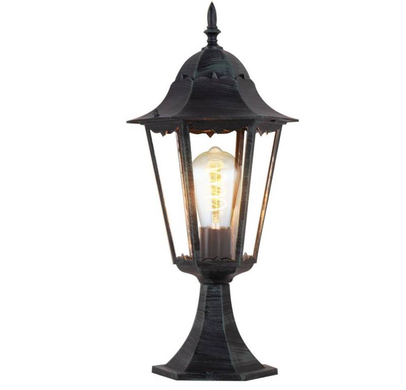 Harms Import Außen-Stehlampe, Leuchtmittel nicht inklusive, Rustikale Steh Leuchte Außen Beleuchtung ALU IP44 Sockel Lampe Laterne von Harms Import