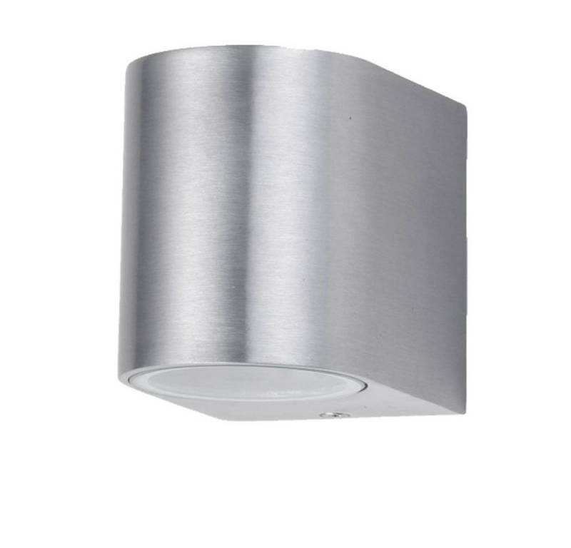Harms Import Außen-Wandleuchte, Leuchtmittel nicht inklusive, Außen Wand Leuchte Garten Down Strahler Alu Fassaden Spot Lampe von Harms Import