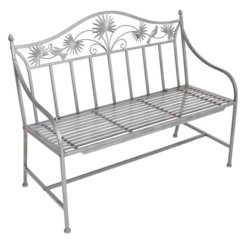 Harms Import Gartenbank stabile 2-Sitzer Garten Bank Metall mit schönen Verzierungen von Harms Import