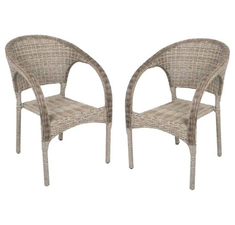 Harms Import Stuhl, 2er Set Stapelstühle Sessel Garten Möbel Veranda Terrasse ALU Höhe von Harms Import