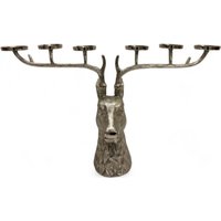Kerzenhalter Tisch 89 cm lang Hirsch Design in Silber Kerzenhalter Tisch 89 cm lang Hirsch Design in Silber von Harms Import