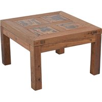 Quadratischer Couchtisch Teak Holz Braun B: 70 cm von Harms Import