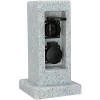 Outdoor Steckdosenverteiler Steinoptik IP44 wetterfest von BTR