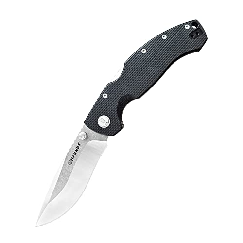 Harnds Timberwolf couteau pliant avec lame en acier D2 3,6'' couteau de camping avec manche Backlock G10 bord lisse et clip de poche von Harnds