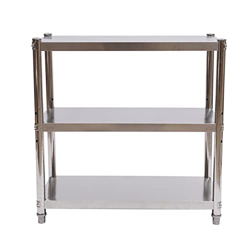 HaroldDol Shelfr Gastro Küchen Schwerlastregal mit 50kg Tragkraft, 3 Böden Edelstahl Küchenregal 80x80x40cm Standregal Metallregal Lagerregal Küche HaroldDol Shelfr Gastro Küchen Schwerlastregal mit 50kg Tragkraft, 3 Böden Edelstahl Küchenregal 80x80x40cm Standregal Metallregal Lagerregal Küche von HaroldDol