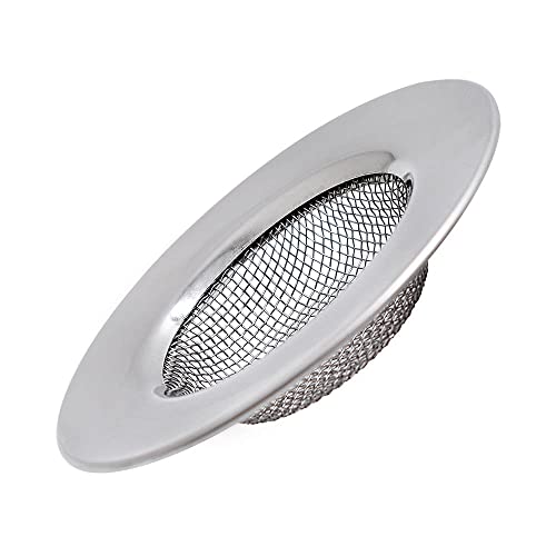 2 Stück Edelstahl Badezimmer Haar Stöpsel Sieb Küche Spüle Sieb | Feinmaschiger Haarfänger | Spülenloch Abflussabdeckung Filter Dusche/Badewannenstöpsel Abnehmbarer Schutzrost 7,5 cm von Harrington Marley