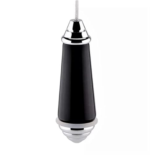 Keramik-Lichtschnurzug | Abzieher mit Chrom-Finish, schwarzes Porzellan, traditioneller viktorianischer Stil von Harrington Marley