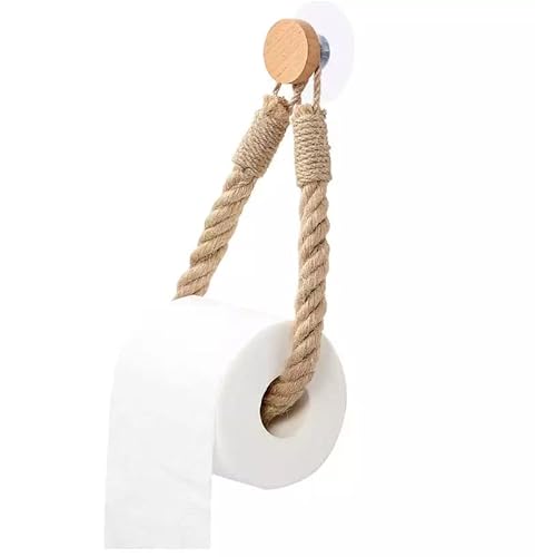 Toilettenpapierhalter, selbstklebend, grobes Seil, Shabby Chic, Jute, nautischer Industriestil, Vintage-Stil, Handtuchhalter, zum Aufkleben/Anschrauben an der Wand Toilettenpapierhalter, selbstklebend, grobes Seil, Shabby Chic, Jute, nautischer Industriestil, Vintage-Stil, Handtuchhalter, zum Aufkleben/Anschrauben an der Wand von Harrington Marley