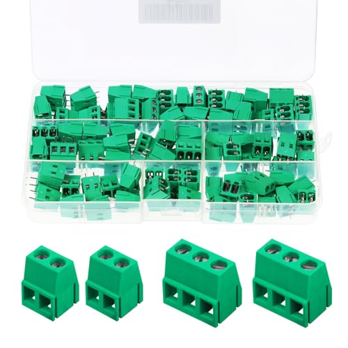 Harrisen 80 Stücke PCB Schraubklemme Anschluss Steckbare Typ, 2Pin/3Pin 5.08mm/0.2-Zoll PCB Terminal Block PCB Schraub Klemmenblock Verbinder von Harrisen