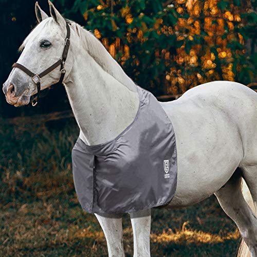 Harrison Howard Anti-Rub Bib Horse Shoulder Guard Chest Saver Wither Protector - Charcoal Grey von Harrison Howard