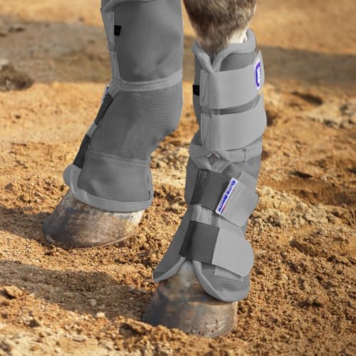 Harrison Howard Horse Fly Boots Perfekte Passform Beinschoner Dichte Netzstiefel mit belüftetem Komfort Zuverlässiger Schutz vor Sommerelementen 2er Set Original Grau Medium Harrison Howard Horse Fly Boots Perfekte Passform Beinschoner Dichte Netzstiefel mit belüftetem Komfort Zuverlässiger Schutz vor Sommerelementen 2er Set Original Grau Medium von Harrison Howard