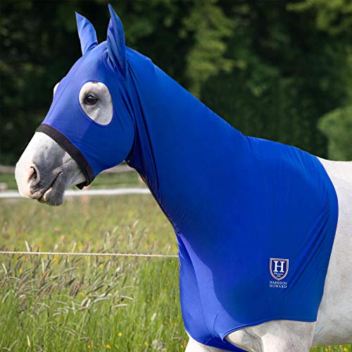 Harrison Howard Soft Fleece Trim Stretchy All-Covered Comfortable Horse Head Hood with Zipper Blue L Harrison Howard Soft Fleece Trim Stretchy All-Covered Comfortable Horse Head Hood with Zipper Blue L von Harrison Howard