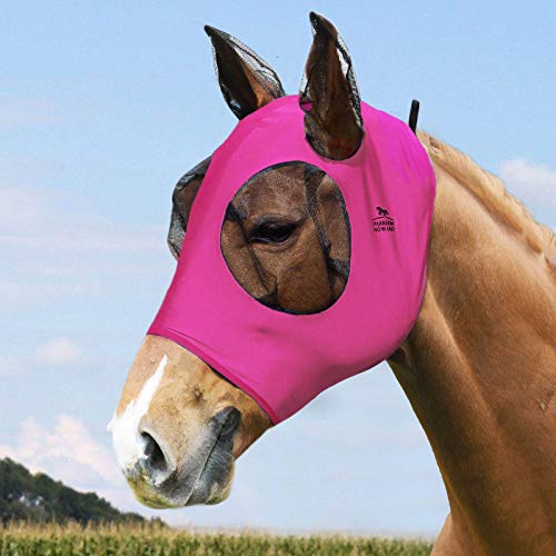 Harrison Howard Super Comfort Stretchy Fly Mask Large Eye Space with UV Protection Soft on Skin with Breathability Rosenrot XL Harrison Howard Super Comfort Stretchy Fly Mask Large Eye Space with UV Protection Soft on Skin with Breathability Rosenrot XL von Harrison Howard