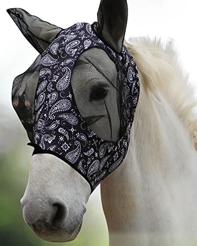 Harrison Howard Super Comfort Stretchy Fly Mask Large Eye Space with UV Protection Soft on Skin with Breathability Schwarze Cashewfrucht L Harrison Howard Super Comfort Stretchy Fly Mask Large Eye Space with UV Protection Soft on Skin with Breathability Schwarze Cashewfrucht L von Harrison Howard
