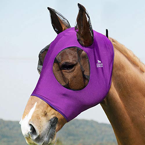 Harrison Howard Super Comfort Stretchy Fly Mask Large Eye Space with UV Protection Soft on Skin with Breathability lila XL Harrison Howard Super Comfort Stretchy Fly Mask Large Eye Space with UV Protection Soft on Skin with Breathability lila XL von Harrison Howard