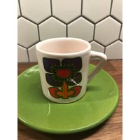 Retro Blumen Teetasse Und Untertasse 2Er-Set von Harrlowretro