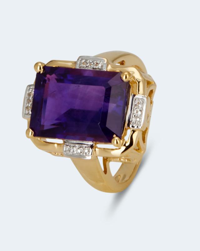 Ring mit Amethyst und Weißtopas von Harry Ivens