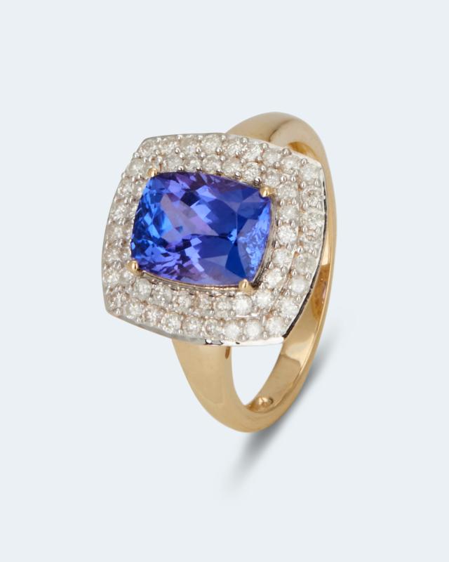 Ring mit Tansanit AAAA+ ca. 2,48 ct & Brillanten ca. 0,50 ct von Harry Ivens