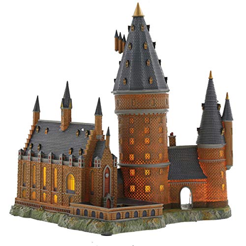 Harry Potter Village La Sala Grande und der Turm von Hogwarts Harry Potter EU-Adapter, Kunstharz, Mehrfarbig, Einheitsgröße von Enesco