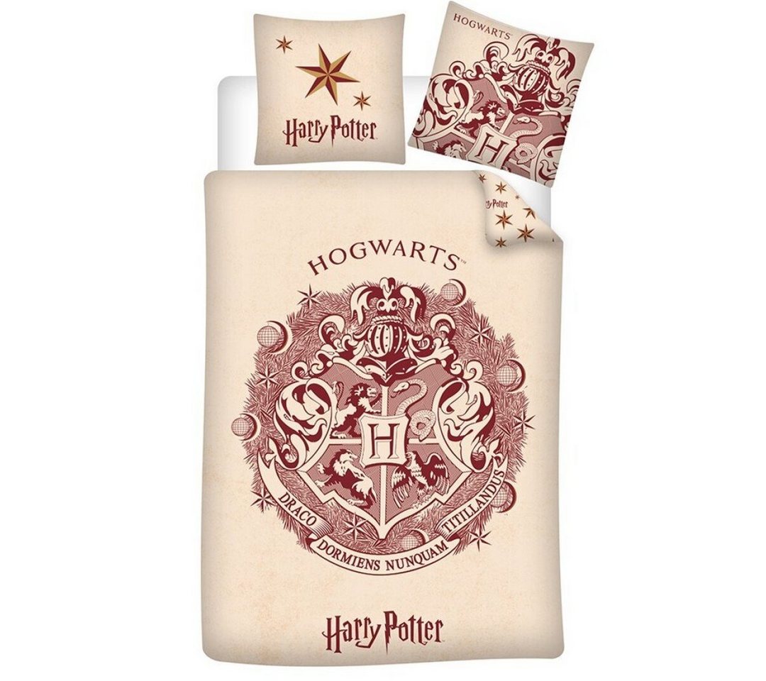 Bettwäsche Harry Potter Hogwarts Kinder Bettwäsche 2tlg Set, Harry Potter, PolyCotton, 2 teilig, Deckenbezug 135-140x200 cm Kissenbezug: 65X65 cm von Harry Potter