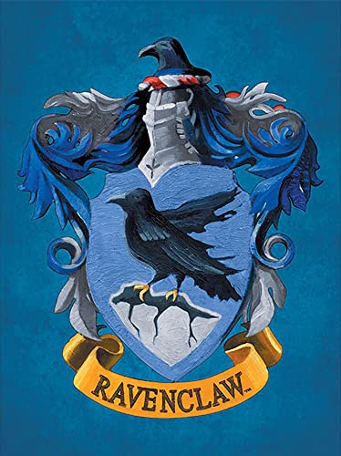 Harry Potter 1art1 Poster Colourful Crest Blue Bilder Leinwand-Bild Auf Keilrahmen | XXL-Wandbild Poster Kunstdruck Als Leinwandbild 80x60 cm von Harry Potter