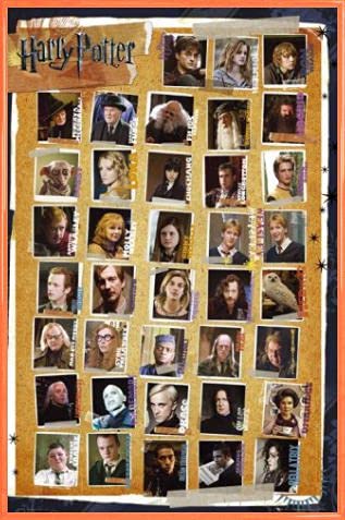 Harry Potter 1art1 Poster Plakat | Bild und Kunststoff-Rahmen - 7, Und Die Heiligtümer des Todes, Charactere (91 x 61cm) von Harry Potter