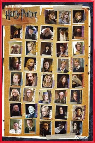 Harry Potter Poster Plakat | Bild und Kunststoff-Rahmen - 7, Und Die Heiligtümer des Todes, Charactere (91 x 61cm) von Harry Potter