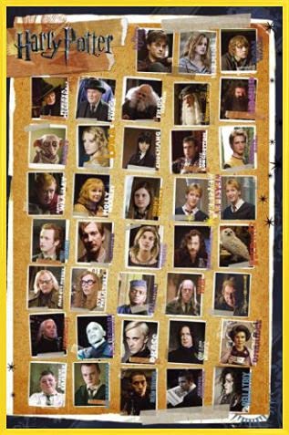 Harry Potter 1art1 Poster Plakat | Bild und Kunststoff-Rahmen - 7, Und Die Heiligtümer des Todes, Charactere (91 x 61cm) von Harry Potter